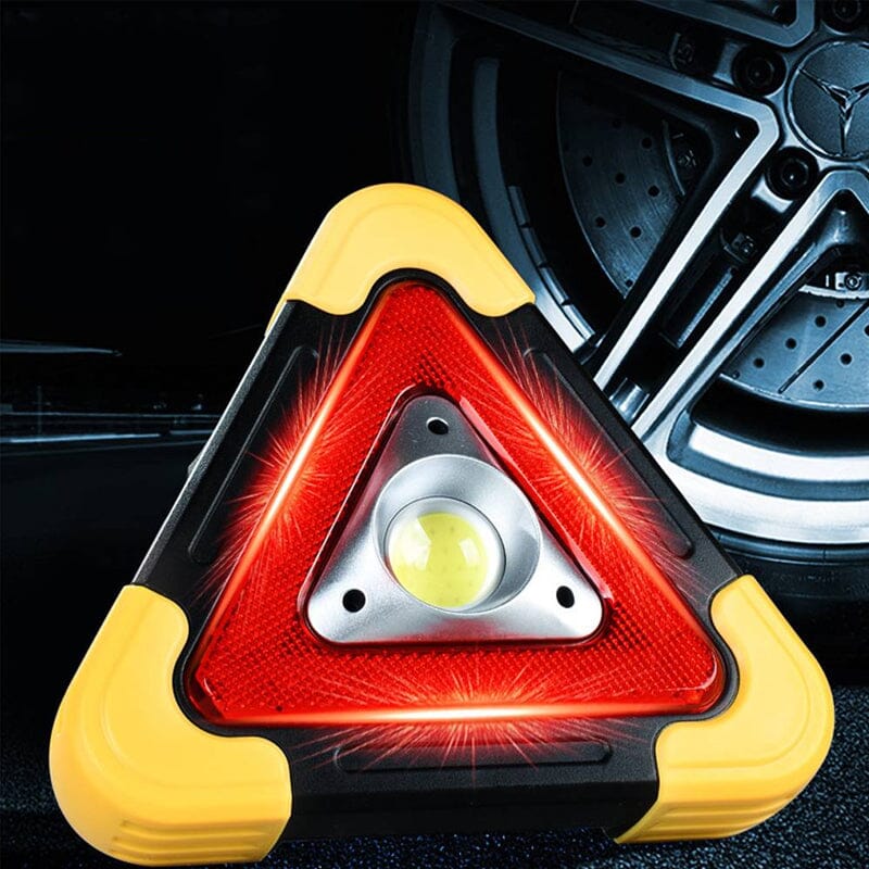 2-i-1 LED-varseltrekant med solenergi