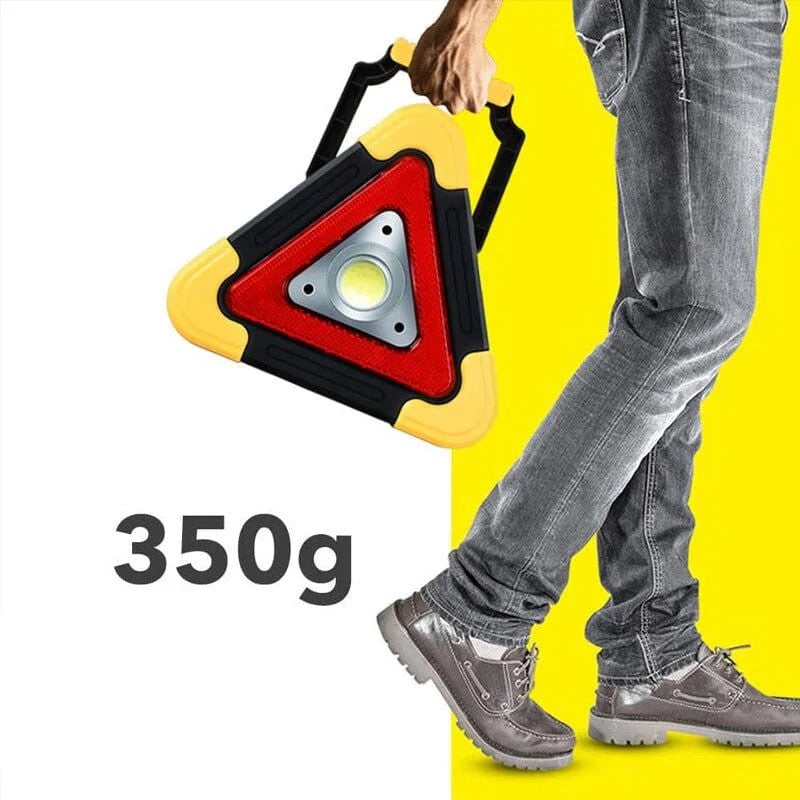 2-i-1 LED-varseltrekant med solenergi