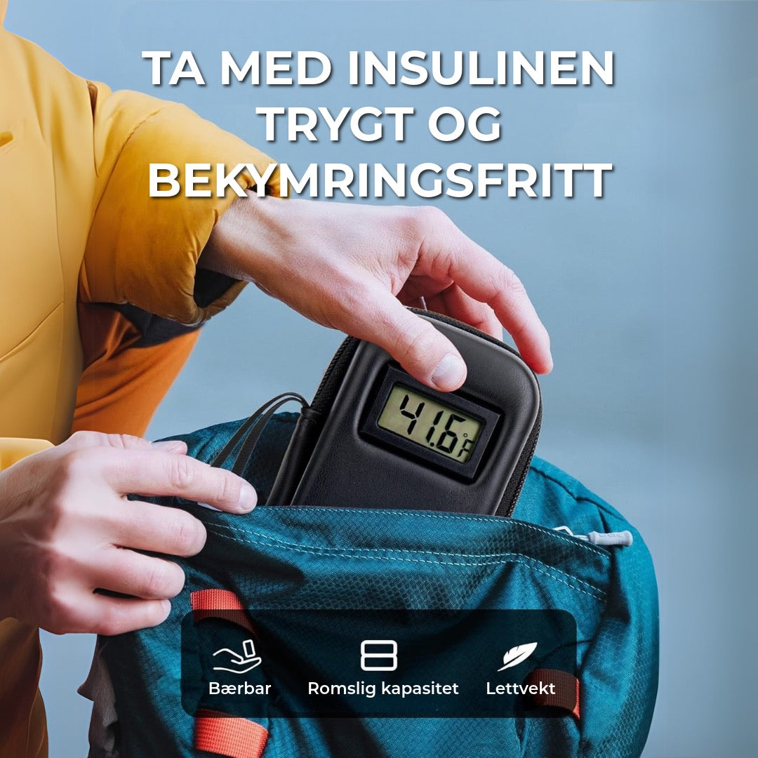 Insulinkjølebag med temperaturvisning