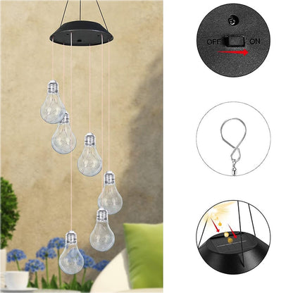 Fargerike LED-solcellelamper