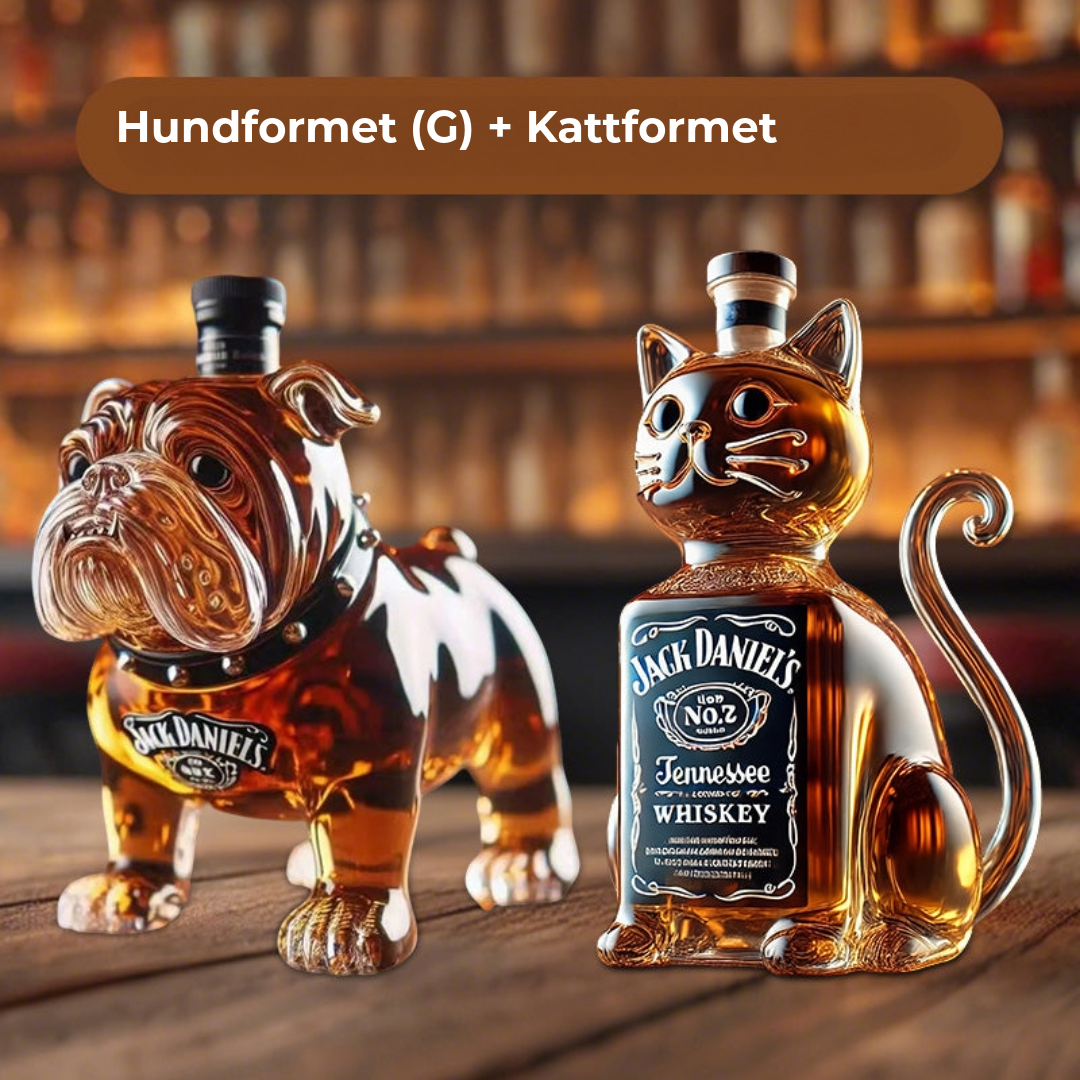 Dyreformet Whiskeyflaske