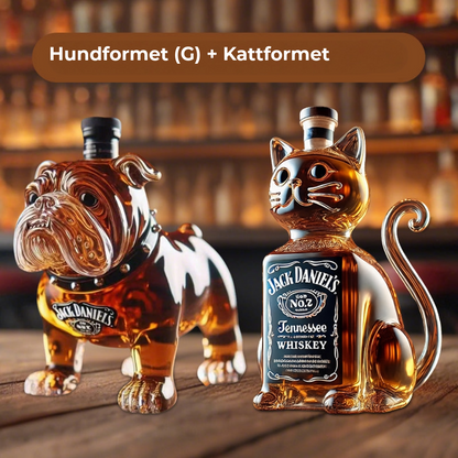 Dyreformet Whiskeyflaske