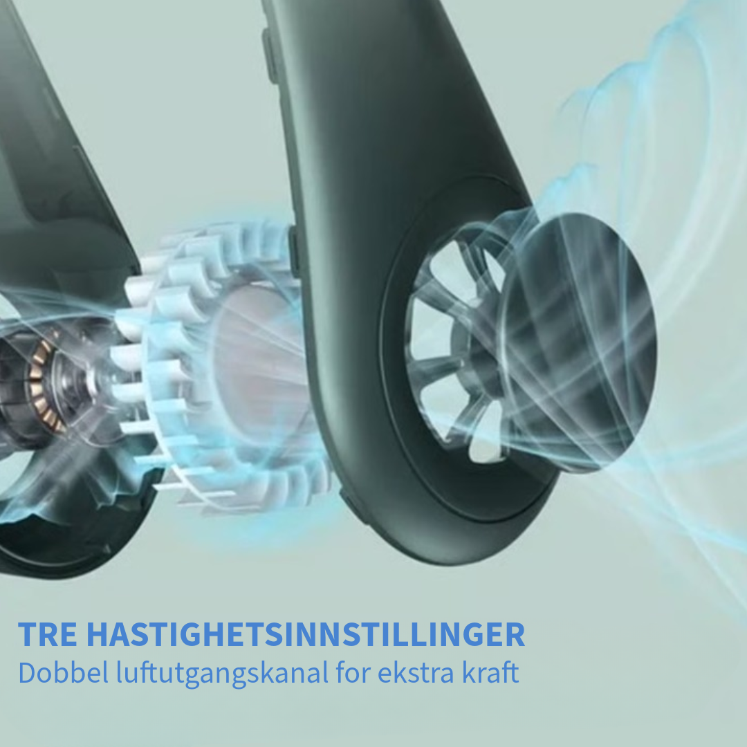 Bærbar nakkeflatevifte