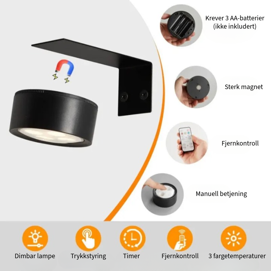 Magnetisk trådløs lampe