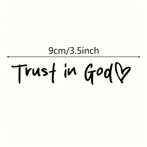 Trust in God Bakspeil Klistremerke
