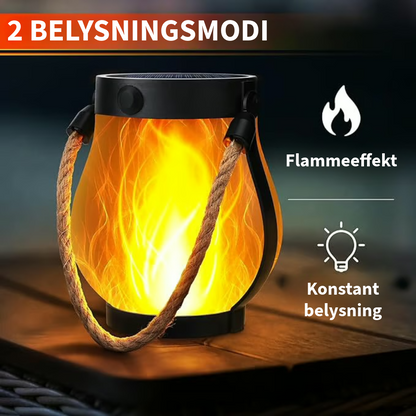 dansende flammer solenergi lanterne