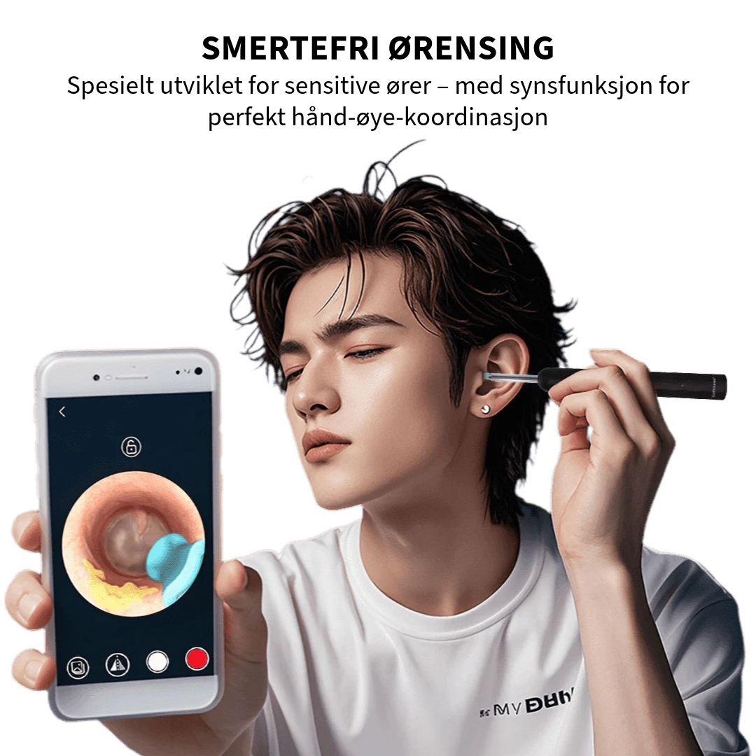 Profesjonell ørevoksfjerner med kamera