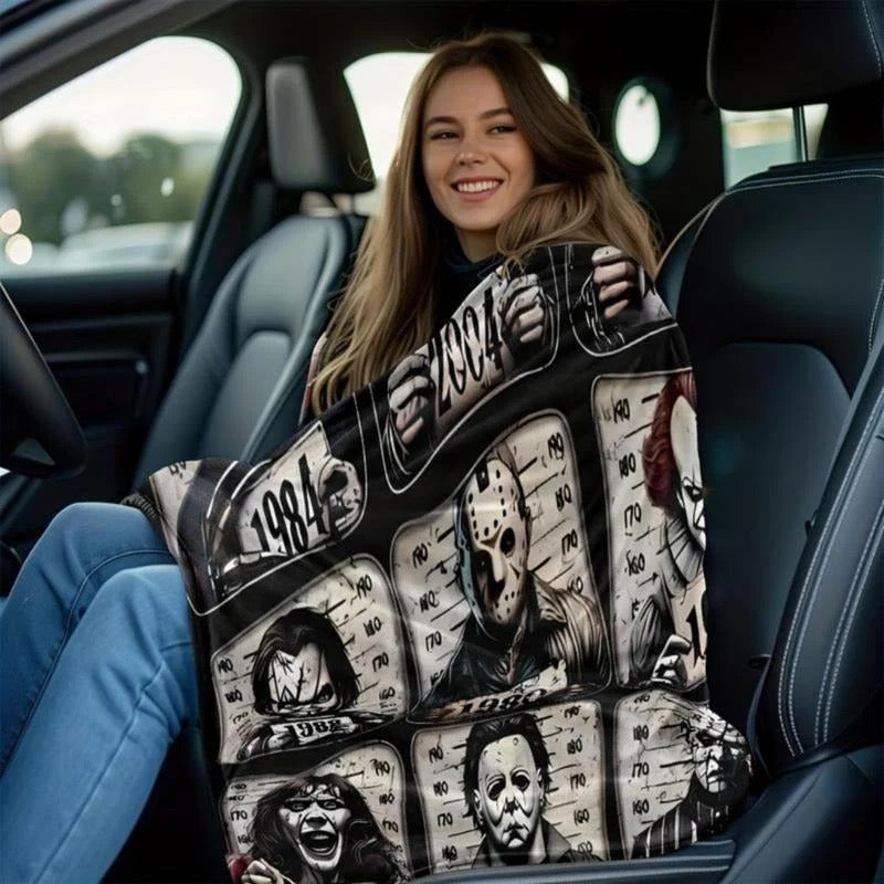 Mykt Fleece-Teppe med Skrekktema
