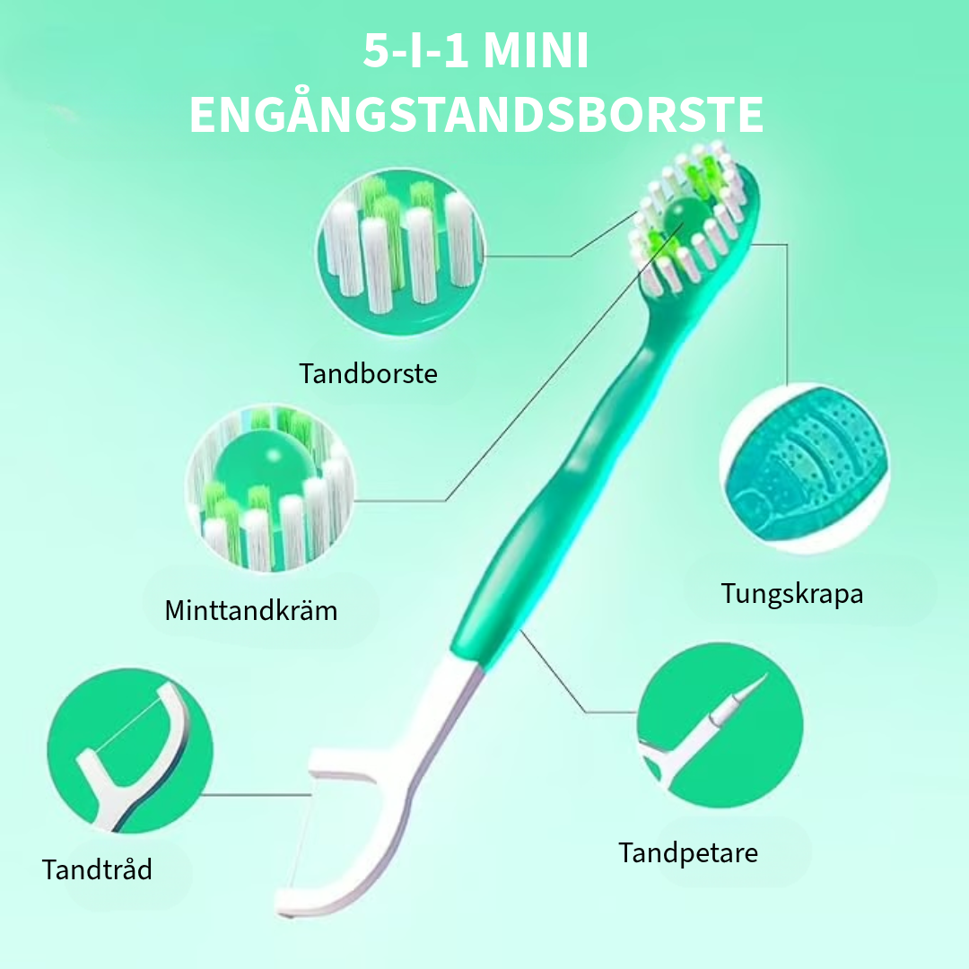 5-i-1 Mini Tannbørste
