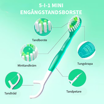 5-i-1 Mini Tannbørste