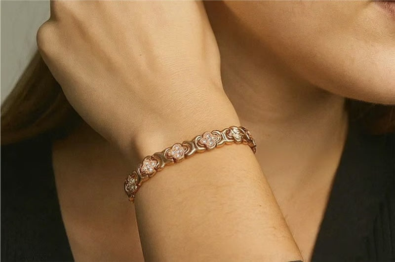 Kobber Blomsterarmbånd