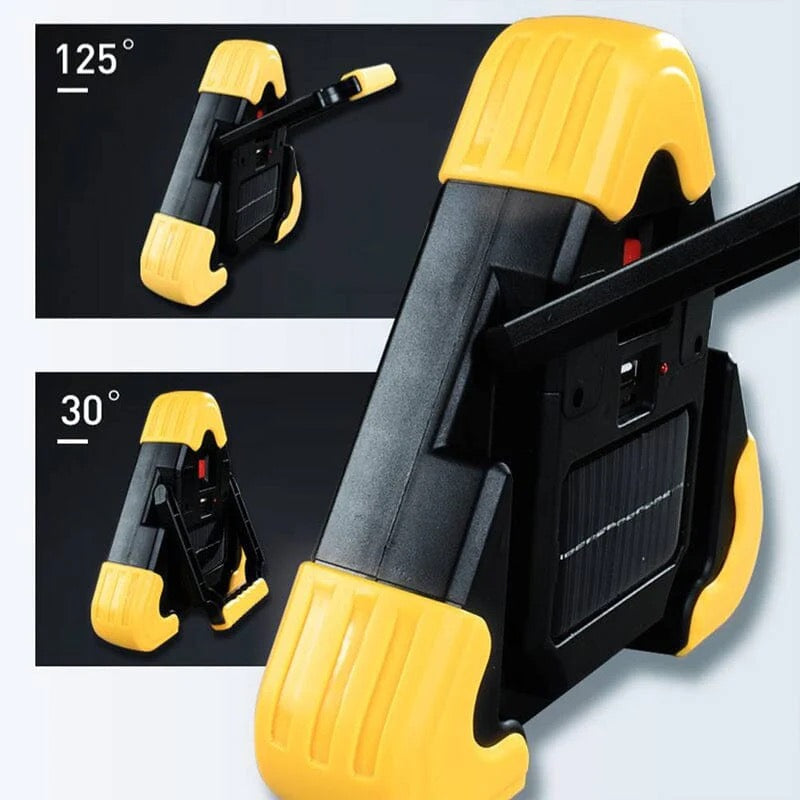 2-i-1 LED-varseltrekant med solenergi