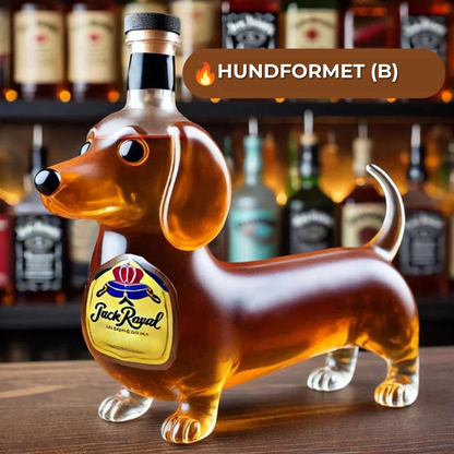 Dyreformet Whiskeyflaske