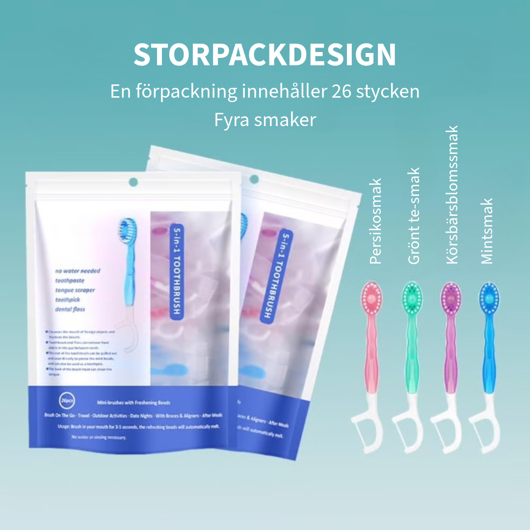 5-i-1 Mini Tannbørste