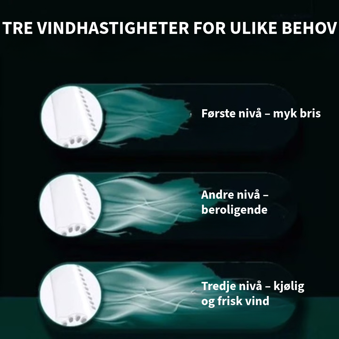 Bærbar nakkeflatevifte