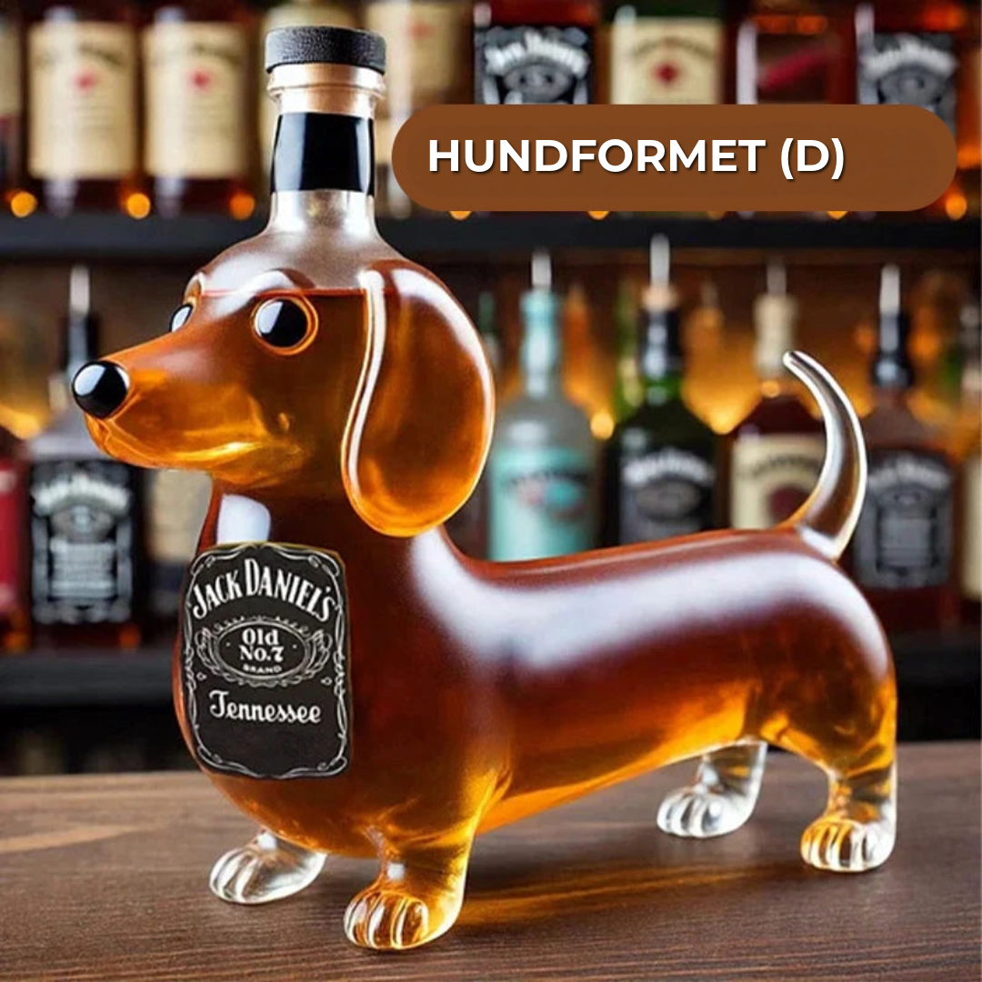 Dyreformet Whiskeyflaske