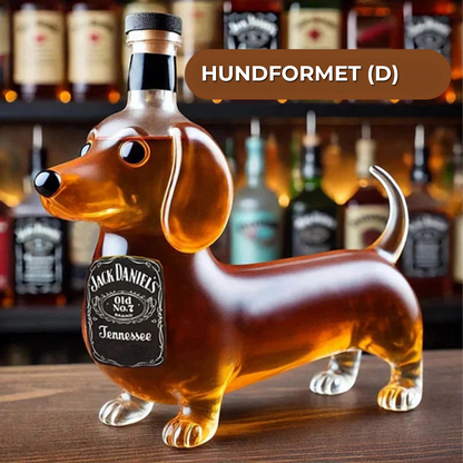 Dyreformet Whiskeyflaske