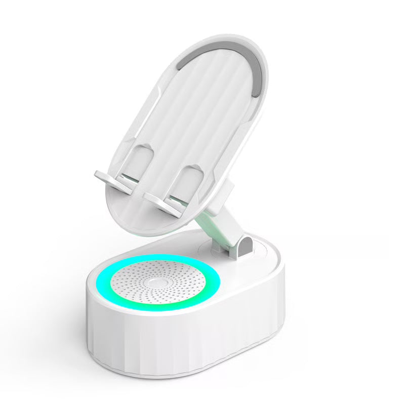 Telefonstativ med innebygd høyttaler og powerbank