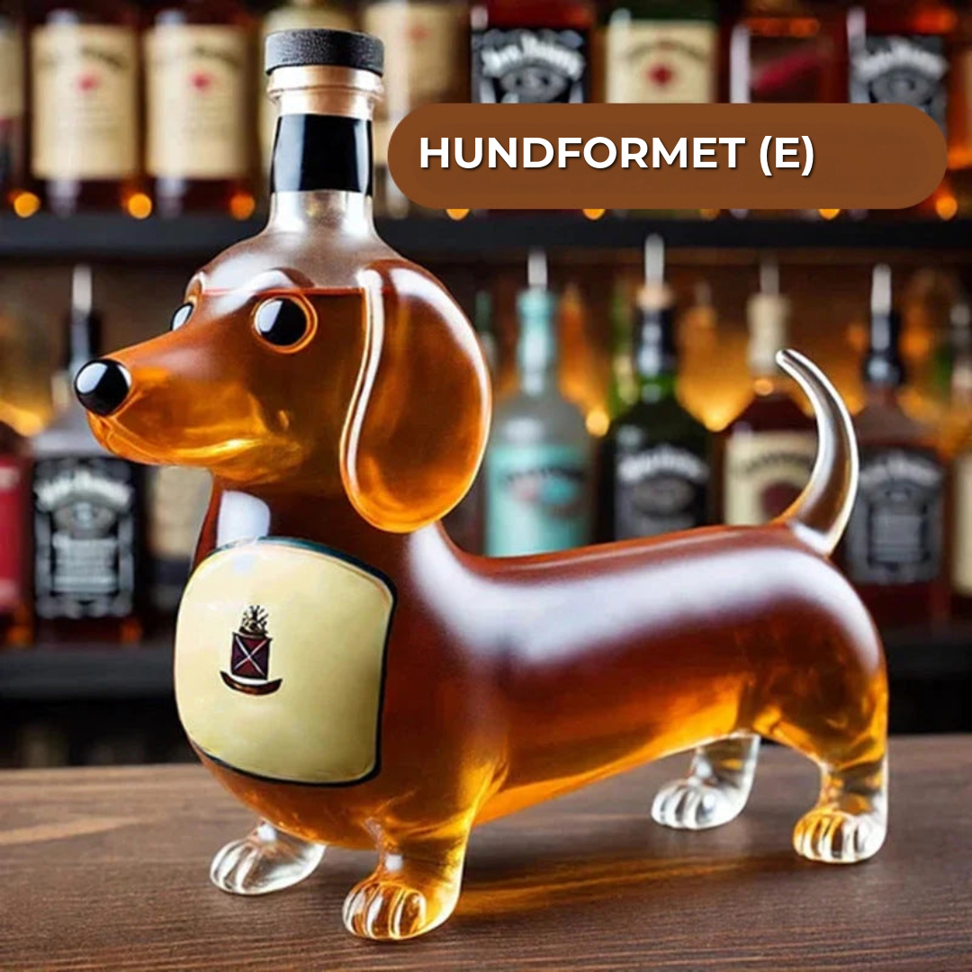 Dyreformet Whiskeyflaske