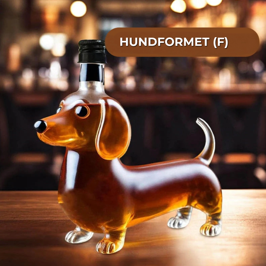 Dyreformet Whiskeyflaske