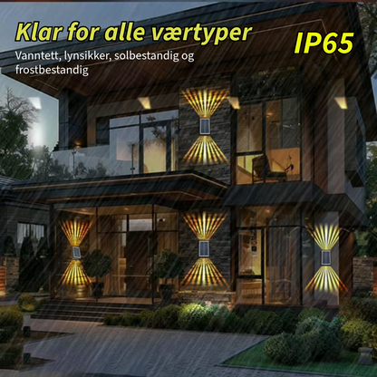 Vanntett Utelampe med Solenergi