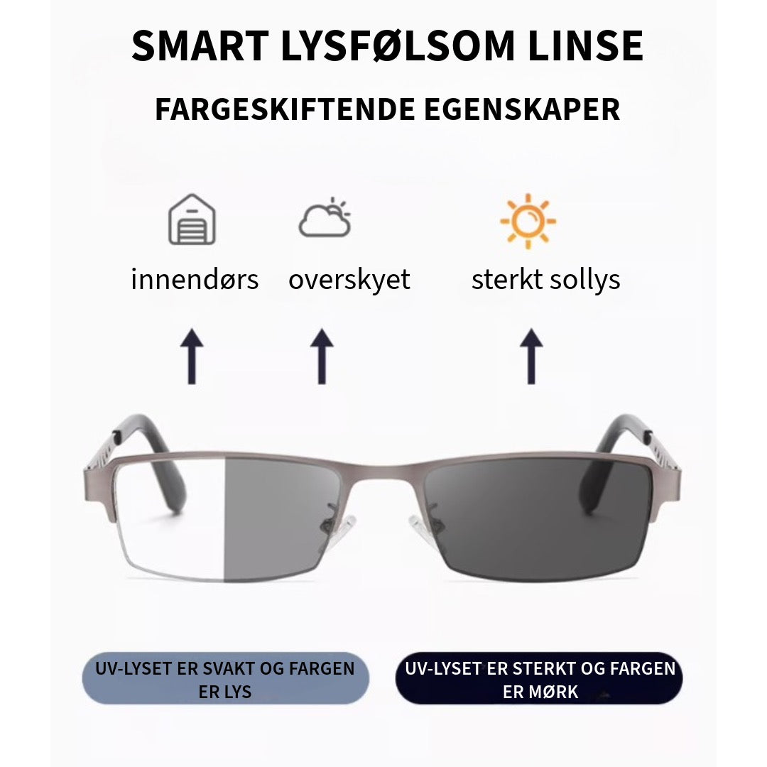 Automatisk Mørktonende Multifokale Lesebriller