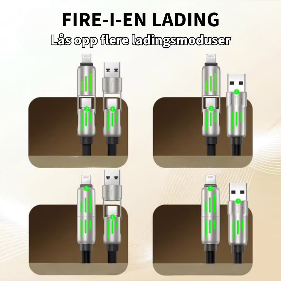 4-i-1 Ladekabel