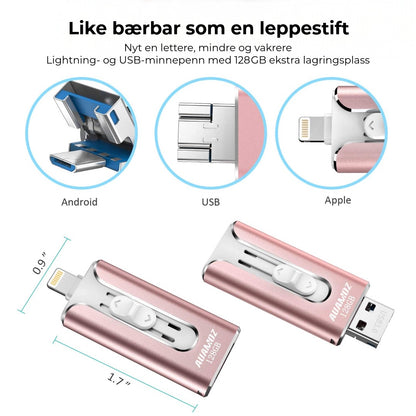 Profesjonell Flash Drive med USB-C-adapter