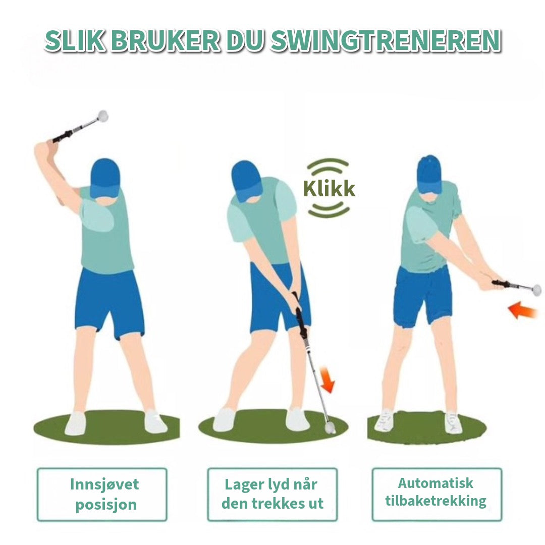 Teleskopisk Kølle, Uttrekkbart Golf Treningsverktøy