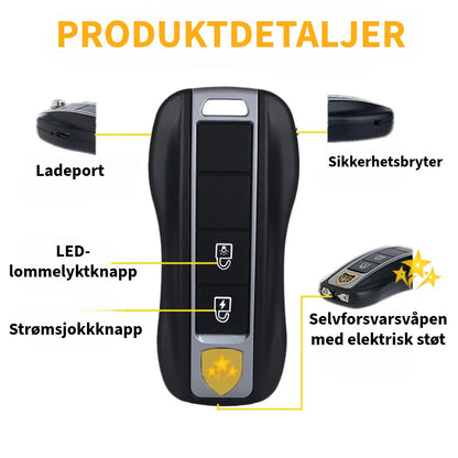 Selvforsvarslommelykt i Bilnøkkelform