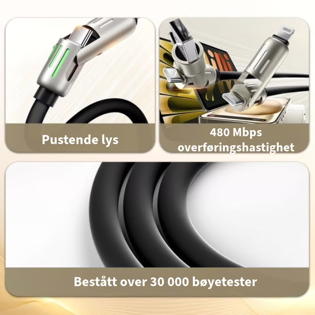 4-i-1 Ladekabel