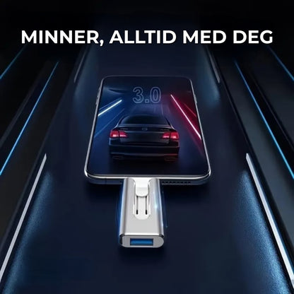 Profesjonell Flash Drive med USB-C-adapter