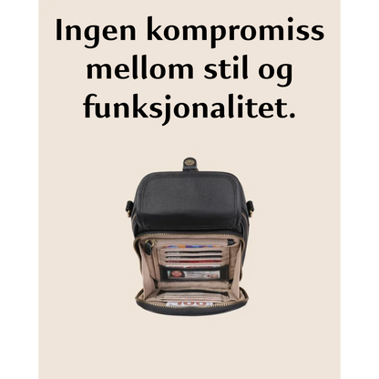 Multifunksjonell skinnveske