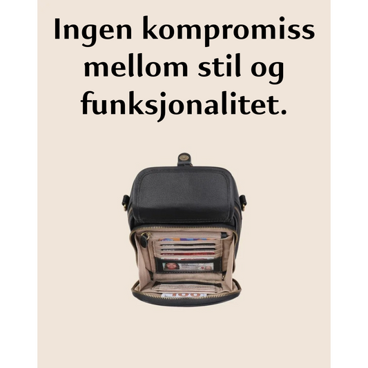 Multifunksjonell skinnveske
