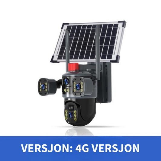 Domekamera med Trippelobjektiv og Solenergi