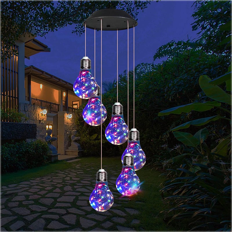 Fargerike LED-solcellelamper