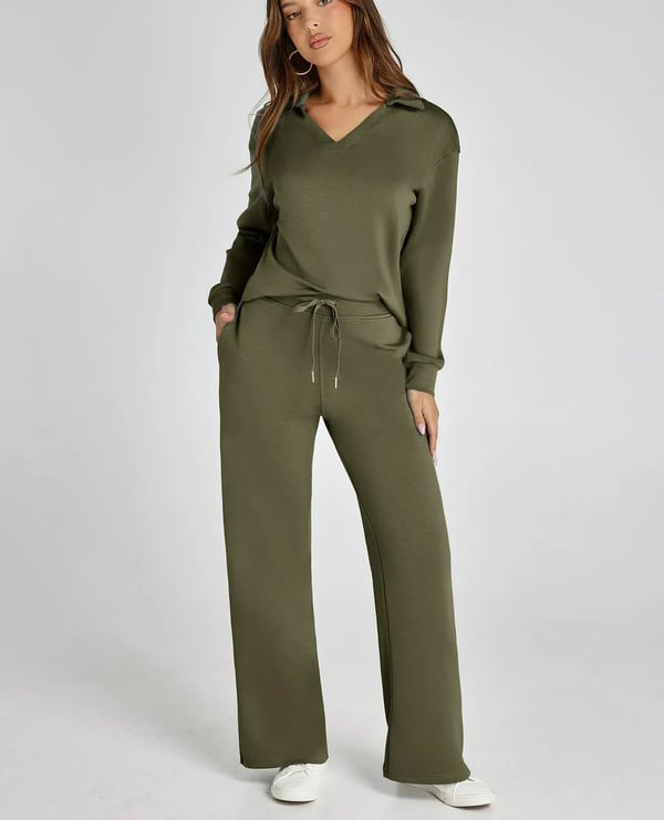 Casual Damesweatsuit – 2-delt sett med lange ermer