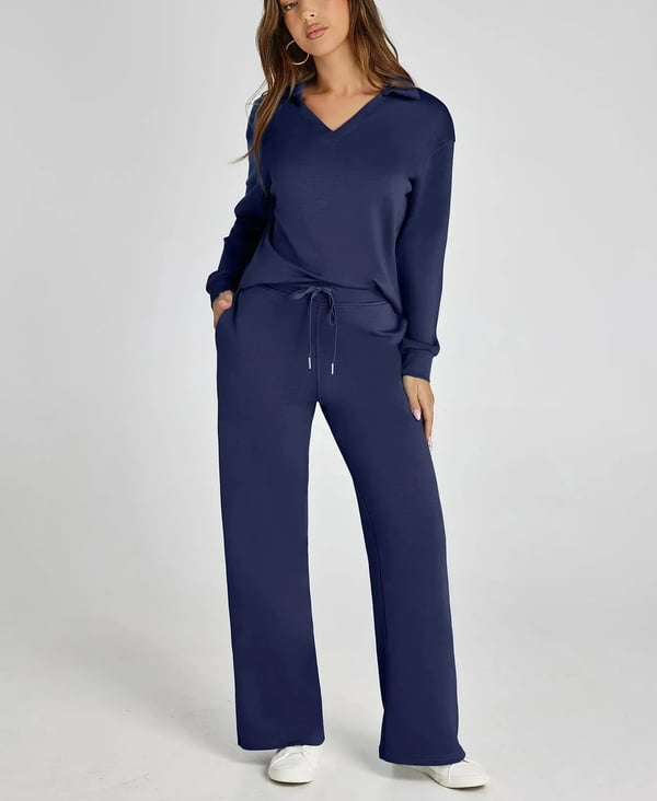 Casual Damesweatsuit – 2-delt sett med lange ermer