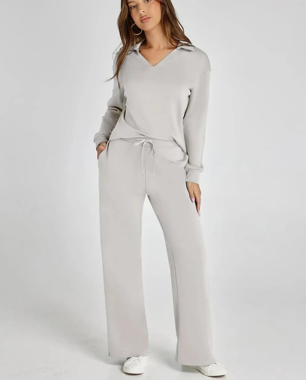 Casual Damesweatsuit – 2-delt sett med lange ermer
