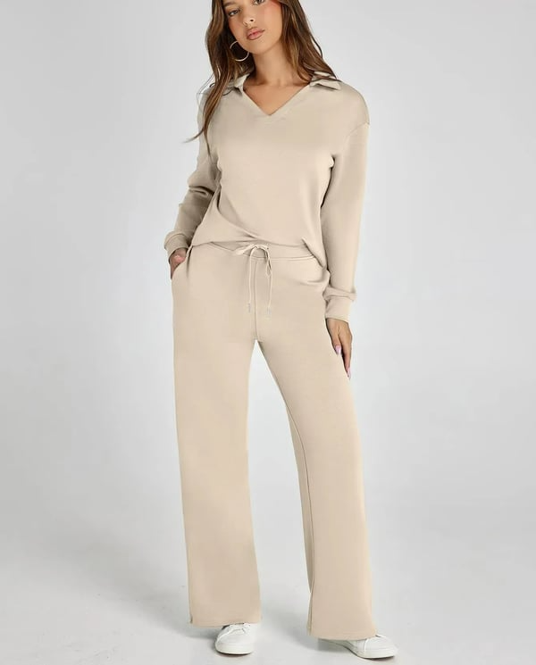 Casual Damesweatsuit – 2-delt sett med lange ermer