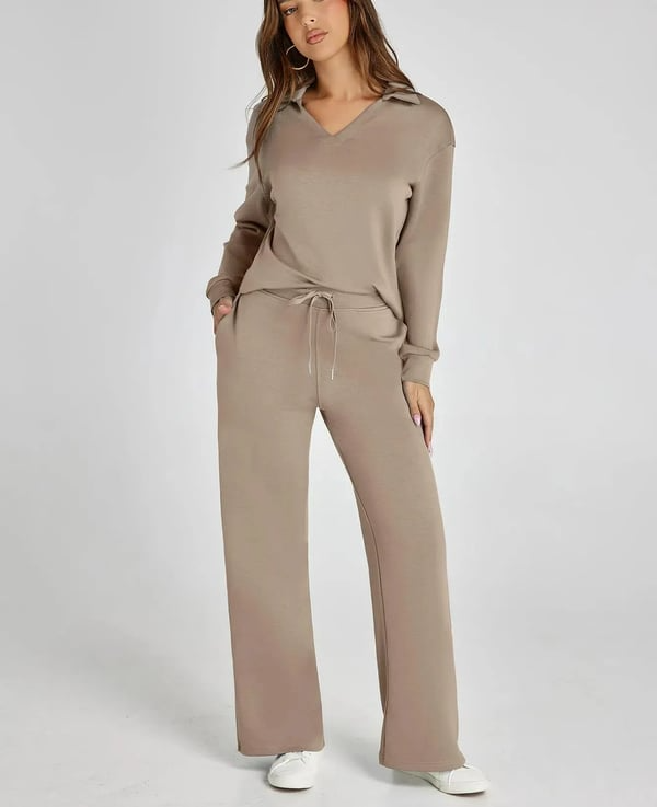 Casual Damesweatsuit – 2-delt sett med lange ermer