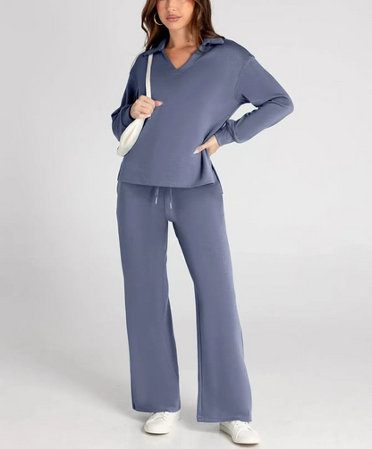 Casual Damesweatsuit – 2-delt sett med lange ermer