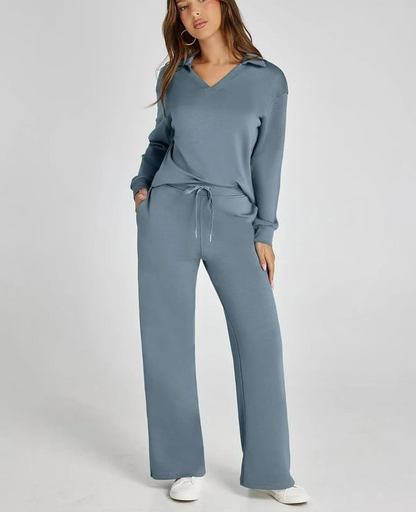 Casual Damesweatsuit – 2-delt sett med lange ermer