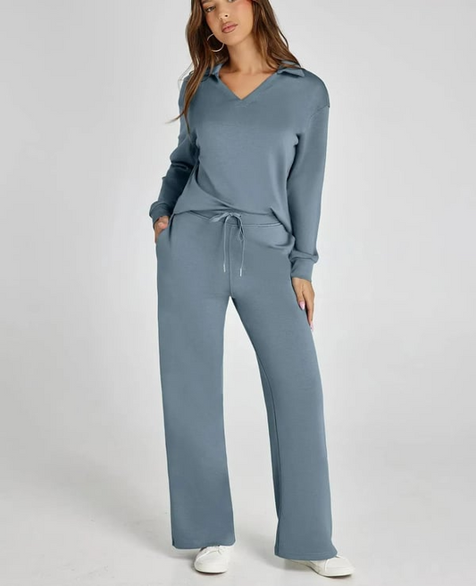 Casual Damesweatsuit – 2-delt sett med lange ermer