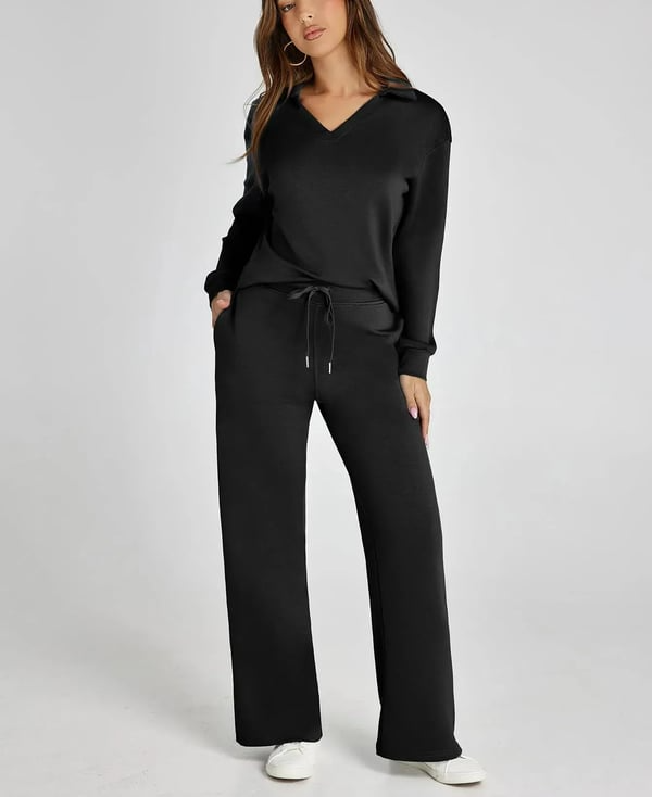 Casual Damesweatsuit – 2-delt sett med lange ermer