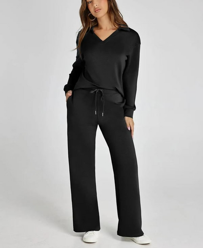 Casual Damesweatsuit – 2-delt sett med lange ermer