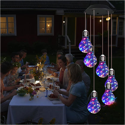 Fargerike LED-solcellelamper